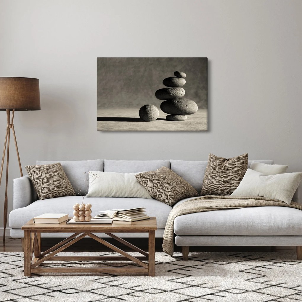 Kép - Szürke kövek (90x60 cm)