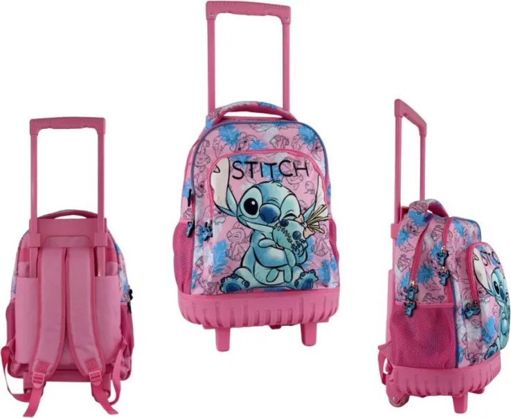 Disney Lilo és Stitch, A csillagkutya Doll prémium gurulós iskolatáska, táska 44 cm