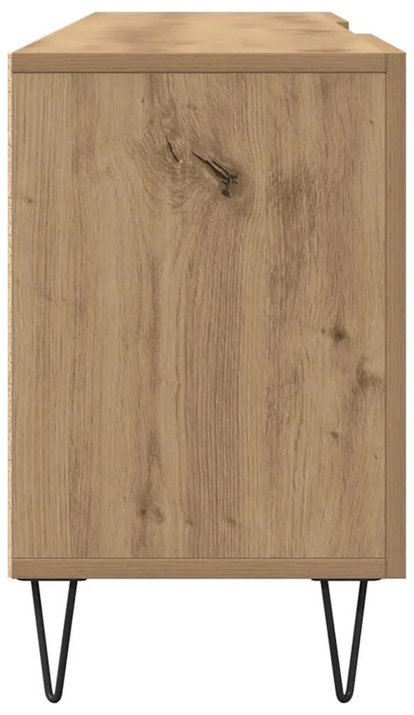 kézműves tölgy színű szerelt fa TV-szekrény 150 x 30 x 50 cm