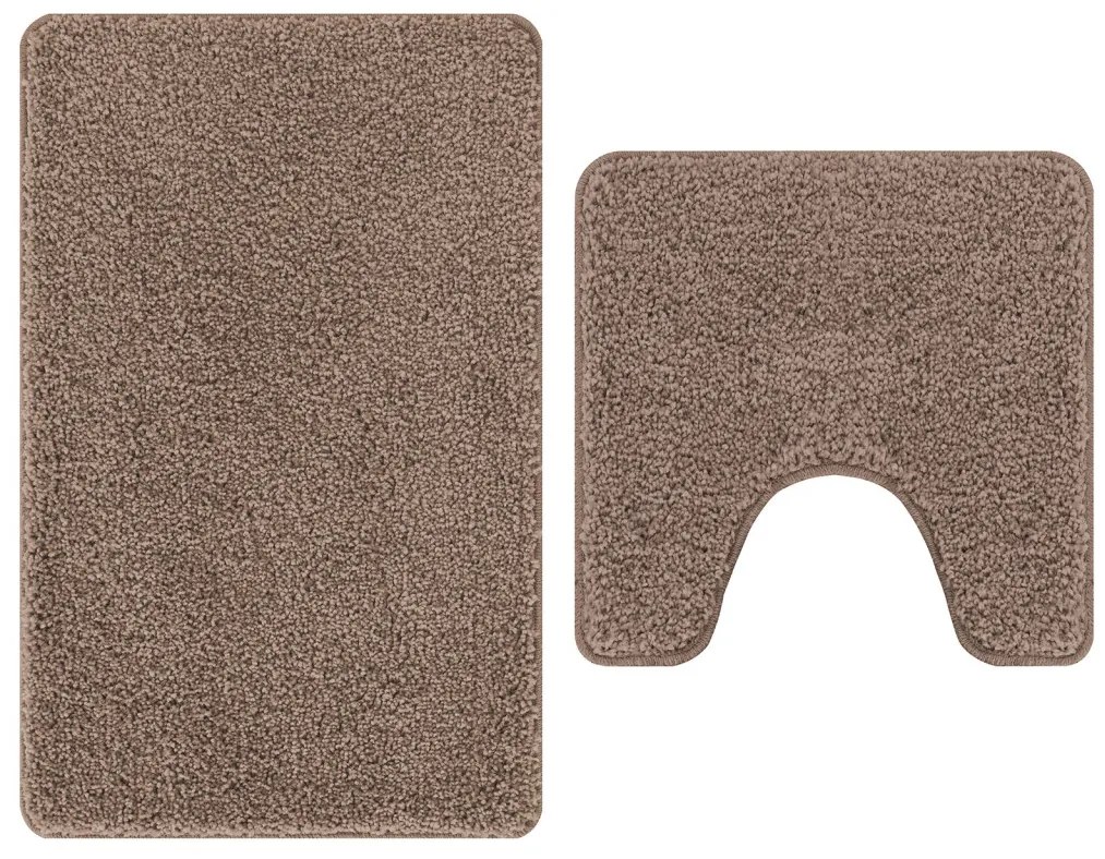 Fürdőszoba szőnyeg 2 pcs Barna 50 x 50 cm Polipropilén
