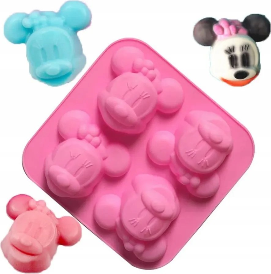 Szilikon Sütőforma 4x Minnie egér Keksz Csokoládé MF-399
