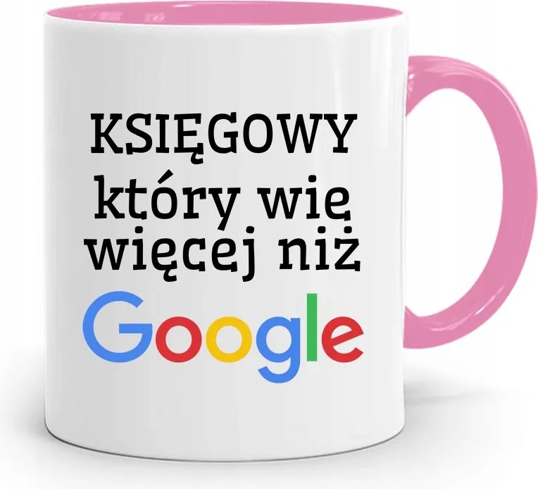 Rózsaszín Bögre Ajándék Könyvelőnek, fényképes nyomattal