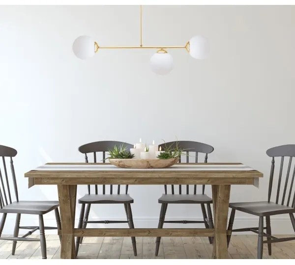 Csillár rúdon FIRA 3xE27/60W/230V arany