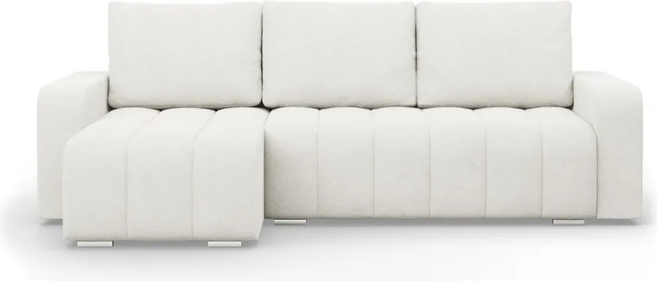 Modena sarokkanapé, bouclé, univerzális oldal, krém