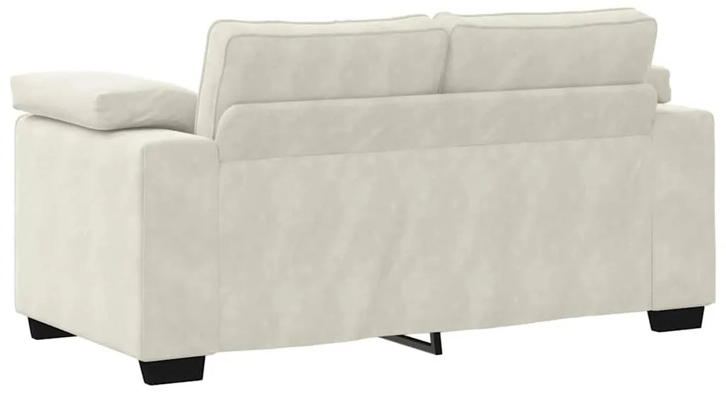 krém bársony loveseat kanapé 120 cm