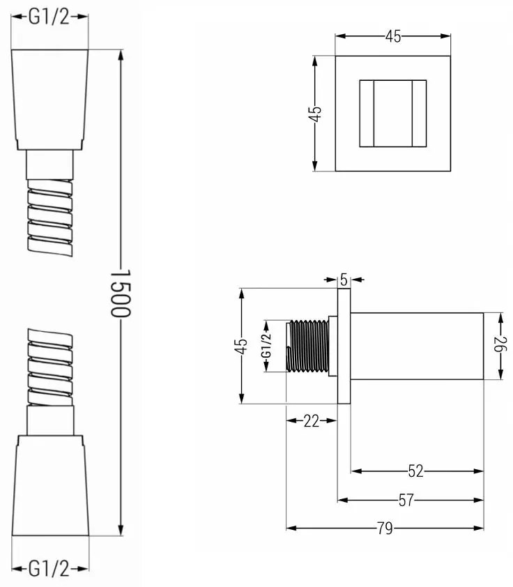 Mexen tartozékok - 1 pontos kézizuhany készlet R-72, rózsaszín arany, 785006050-60