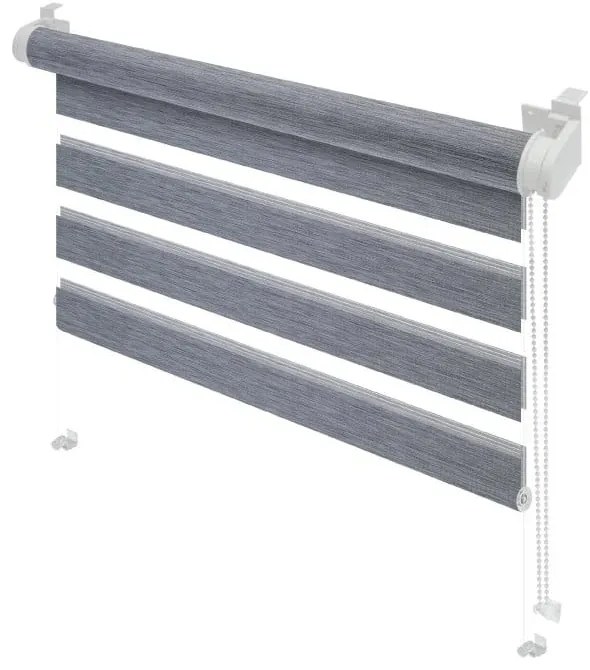 Szürke nappali-éjszakai roló 42,5x150 cm Zebra Natur – Gardinia