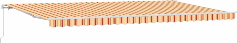 vidaXL Behúzható napellenző Sárga és narancs 600 × 300 cm