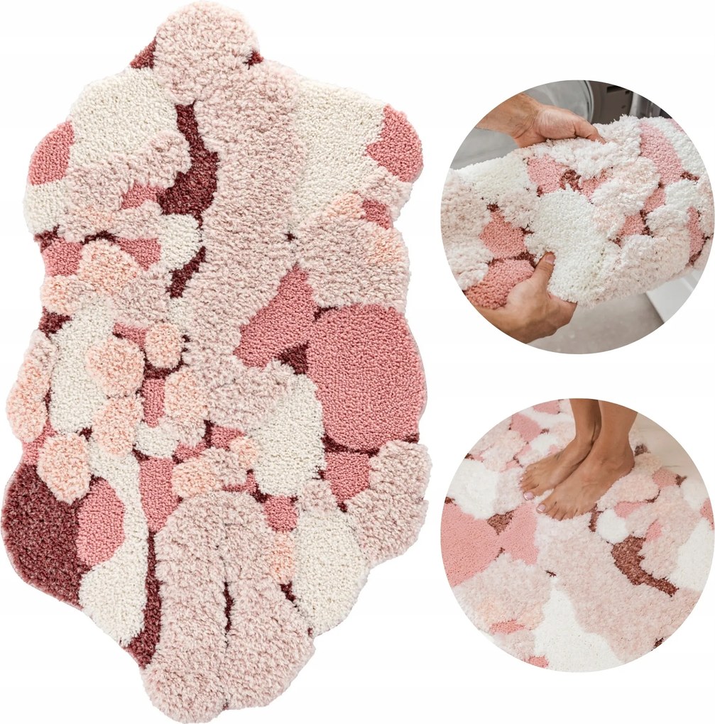 Fürdőszobaszőnyeg Nagy Csúszásgátló Mosható 60x100cm Bolyhos Puha