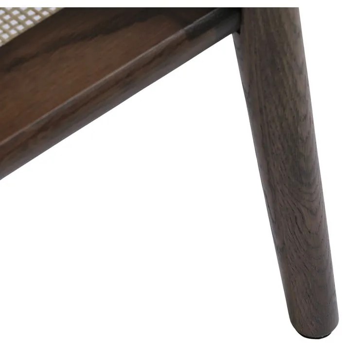 Barna dohányzóasztal tölgyfa dekoros asztallappal 60x120 cm Barrali – Unique Furniture
