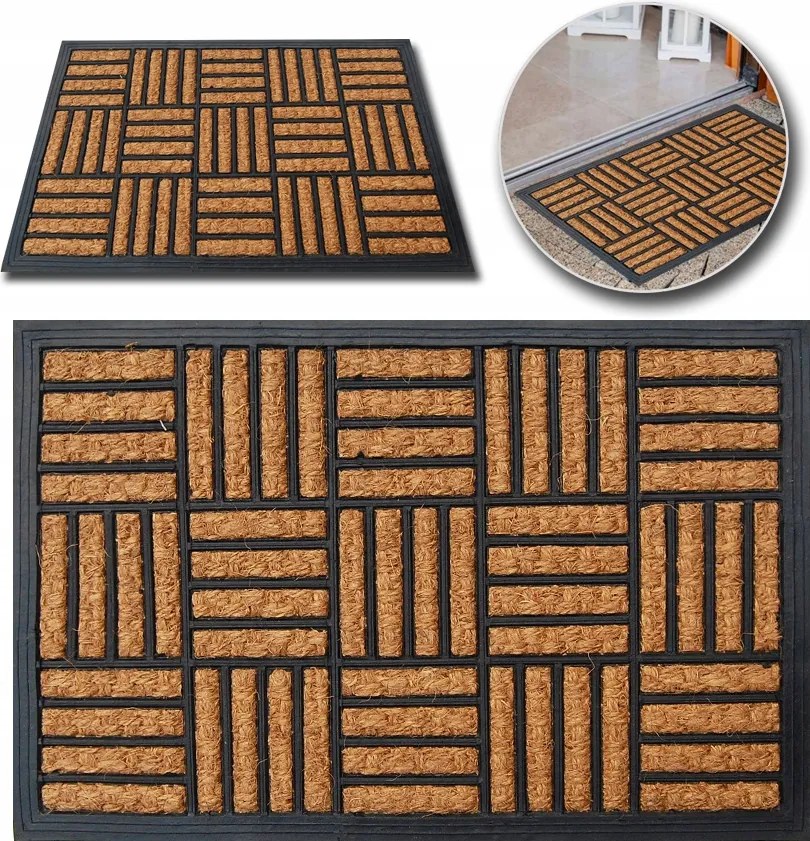 Lábtörlő A Cipő Bejáratához A Kókusz Ajtó Alá