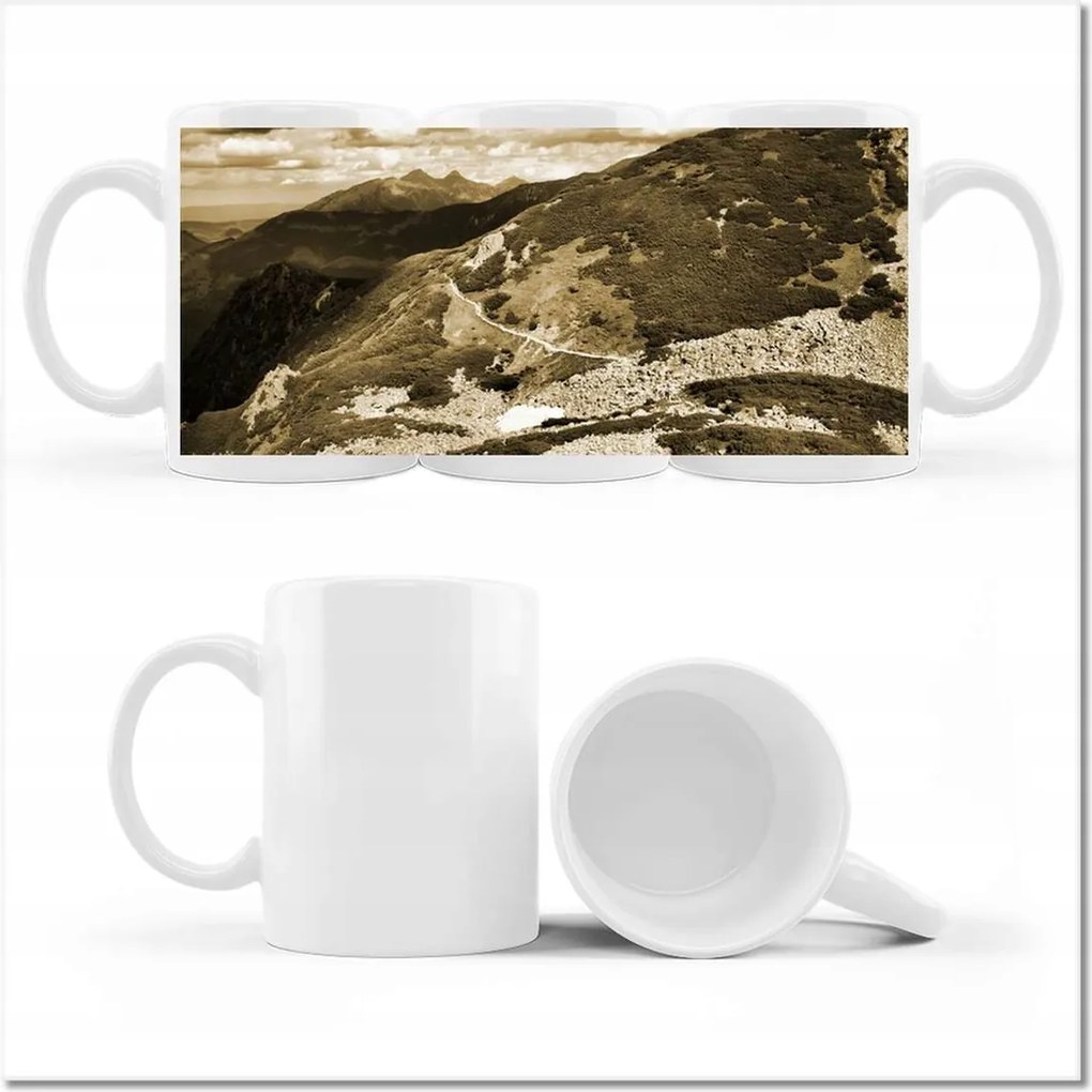 Nyomott mintás bögre Tátra Lengyel hegyek Kilátás