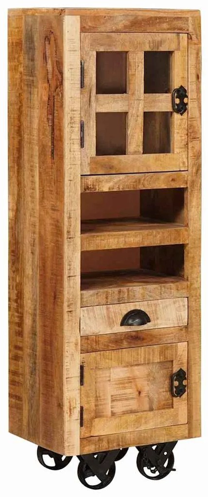 Magasfiú fiókkal Barna 40 x 30 x 120.5 cm tömör mangófa