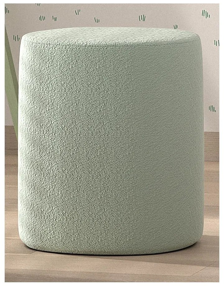 Világoszöld buklé gyerek puff MOON – Vipack