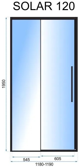 Zuhanyajtó SOLAR GOLD 120