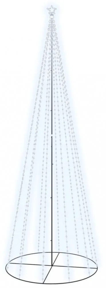 kúp alakú karácsonyfa 732 hideg fehér LED-del 160 x 500 cm