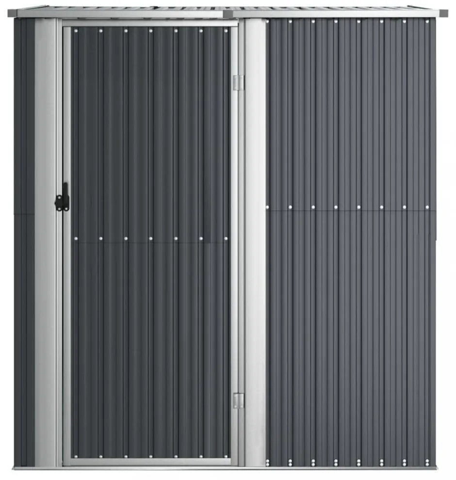 antracitszürke horganyzott acél kerti fészer 180,5x97x209,5 cm