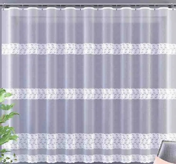 Mg Függöny 631/6 Fehér Csillogó 400x180cm Kész Szalaggal M