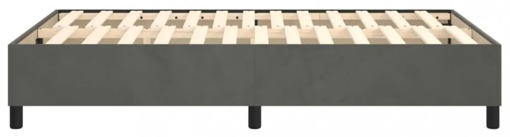 sötétszürke bársony ágykeret matrac nélkül 120x200 cm