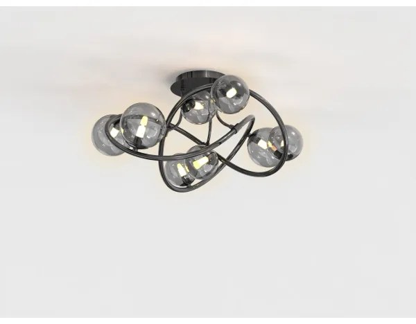 Wofi 9014-805 - LED Felületre szerelhető csillár NANCY 8xG9/3,5W/230V fekete/króm