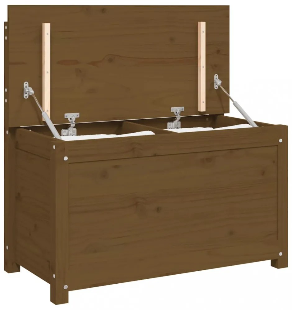 mézbarna tömör fenyőfa pad 80 x 41 x 77 cm