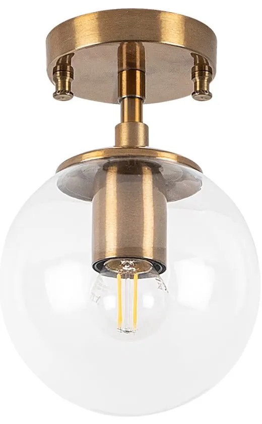 Bronzszínű mennyezeti lámpa üveg búrával ø 15 cm Atmaca – Opviq lights