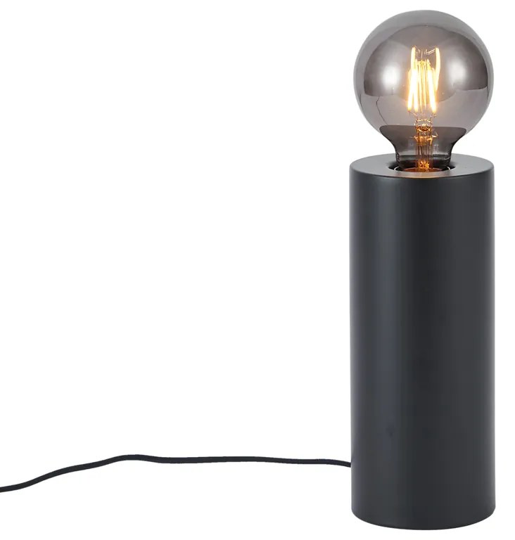 Modern fekete asztali lámpa 24 cm - Cylinder