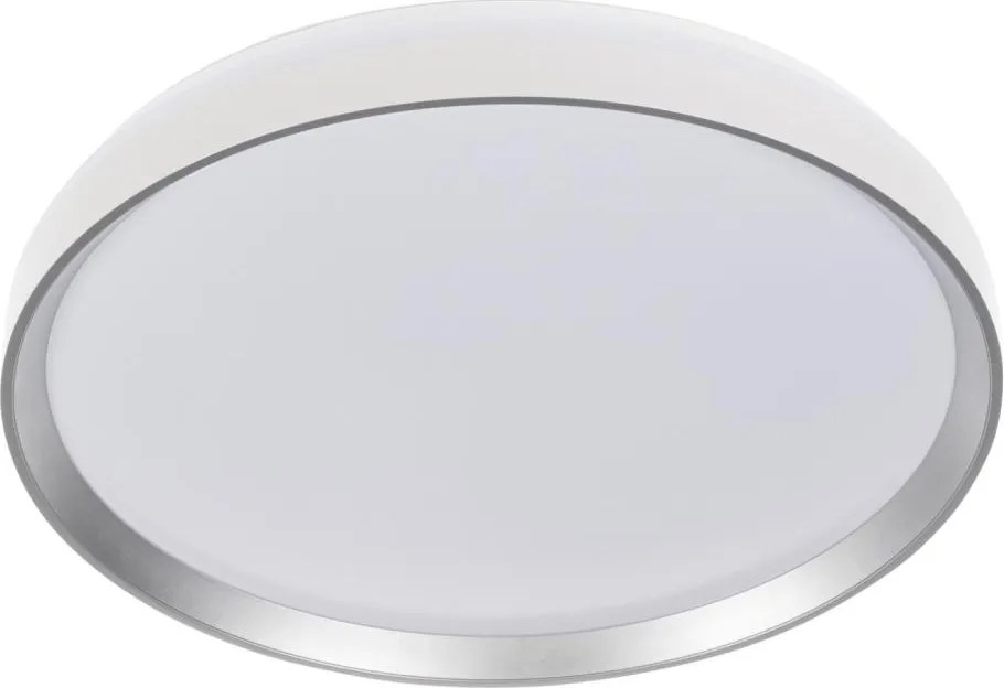 Kanlux 46282-LED Fényerőszabályozható LIXAN 65W/230V 3000-6500K Ø 48,6 cm fehér/ezüst + távirányító