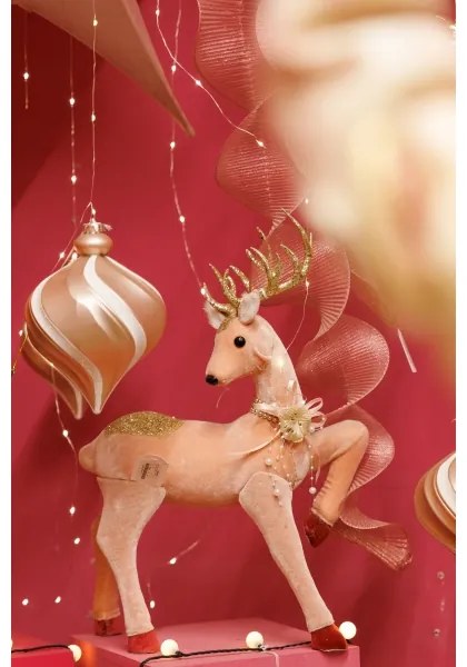 Karácsonyi dekoráció 47 cm szarvas
