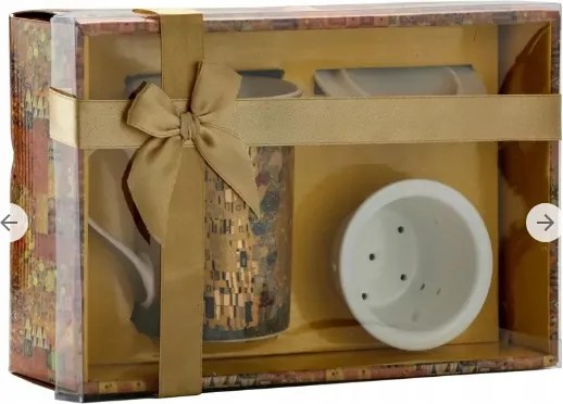 Szűrős Bögre Gustav Klimt "Csók" 300 ml fedő