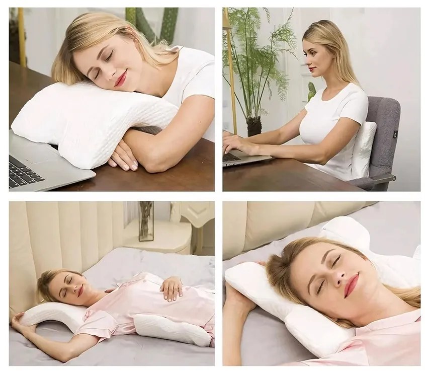 Ergonómikus párna ív alakban formázva