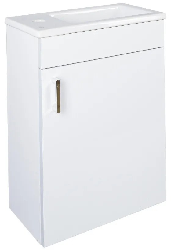 VivaStyle NIKA - fali függesztett - fürdőszobabútor CeraStyle 71100 mosdóval - JOBBOS - 42 x 24 cm