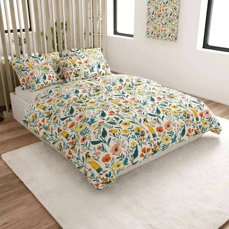 Pamut ágynemű FLOVINA POLY színes Ágyneműhuzat mérete: 2 db 70 x 90 cm | 200 x 220 cm