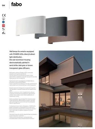 Redo 90227 - LED Kültéri fali lámpa FABO LED/6W/230V 3000K IP54 barna