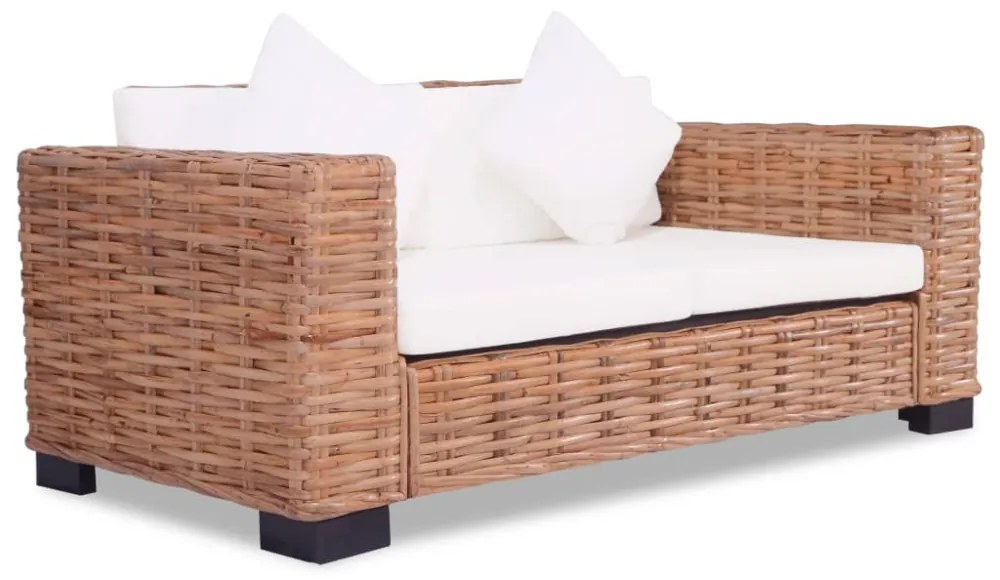 2-személyes természetes rattan kanapé