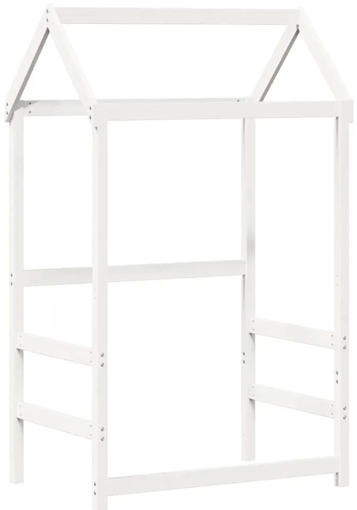 fehér tömör fenyőfa kanapéágy tetővel 80 x 200 cm