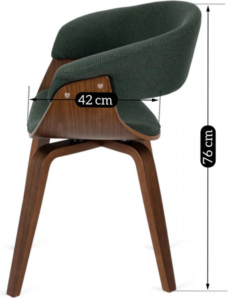 Szék zöld/dió színben. GARY 2
