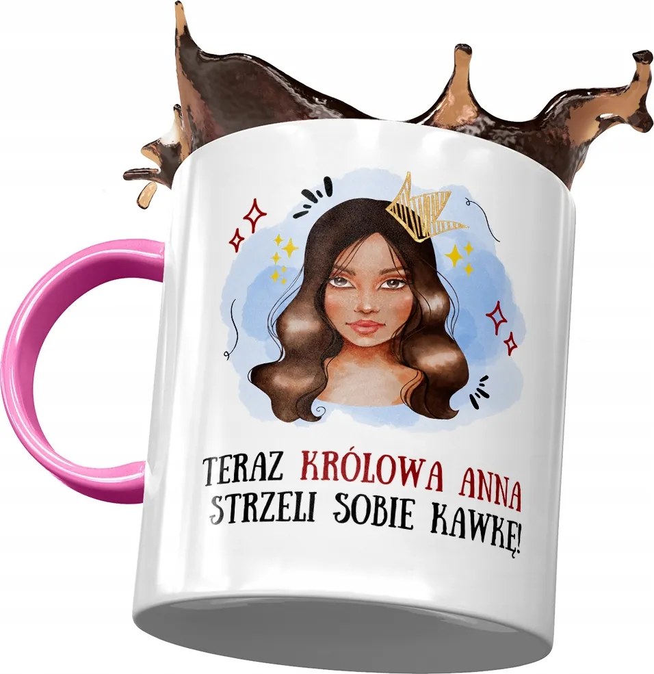 Rózsaszín Bögre Anna Barátnőnek Ajándék Nyomtatott Fotóval