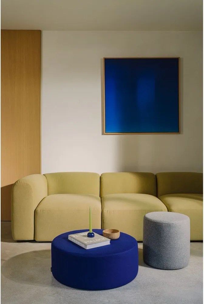 Kék gyapjú puff Folk – noo.ma