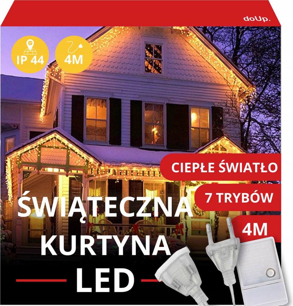 Karácsonyi Led Függöny 4M 120 Lámpa Kültéri Dekorációs Girland