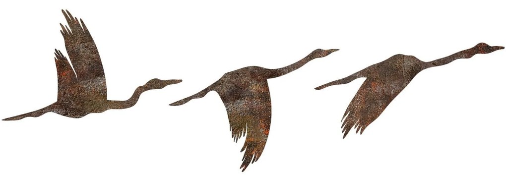 Fém fali dekoráció, Rusty Birds 1