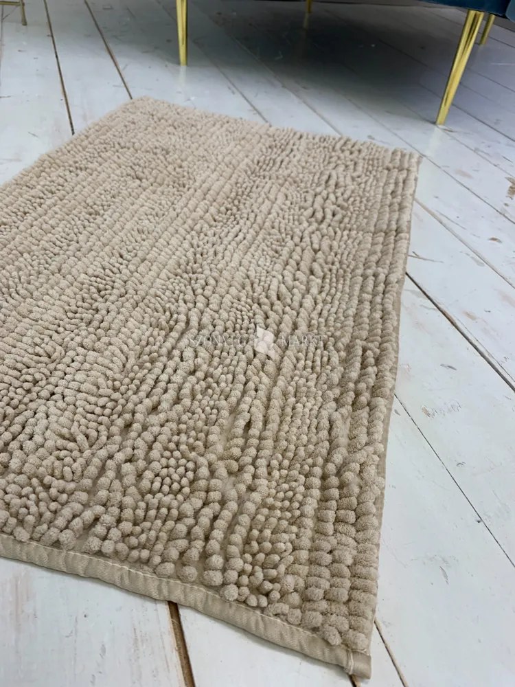 Textil bézs (beige) fürdőszobai szőnyeg 50x80 cm