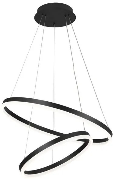 Brilagi - CIRCLE kábeles, fényerőszabályozható LED csillár LED/70W/230V 3000-6500K fekete, távirányítóval