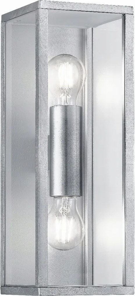 Homlokzati lámpa kültéri fali lámpa ezüst Trio