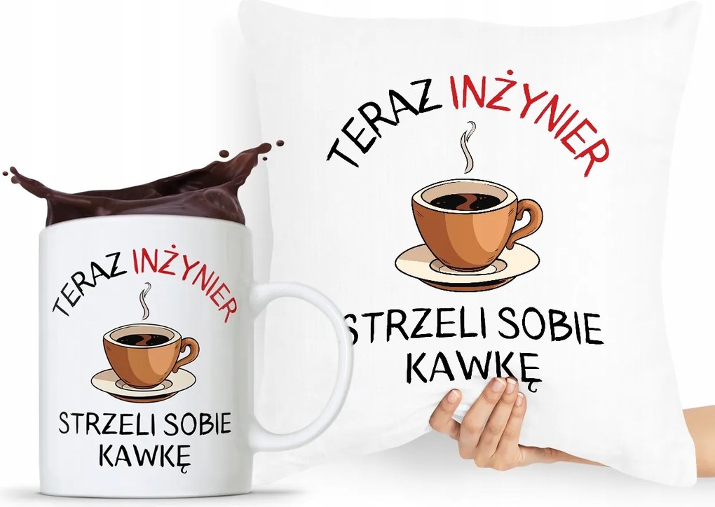 Mérnök Szett Párna Bögre Ajándék fényképes nyomtatással