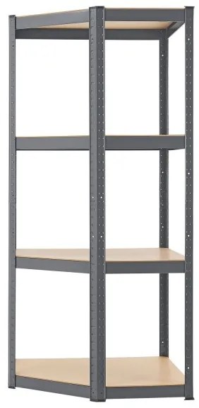 Juskys Sarokpolc - 160x75x40-75 cm - szürke