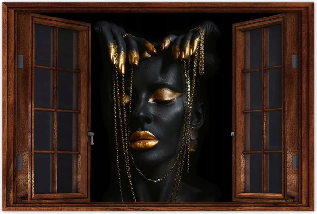 Poszterek 120x80 Arany ékszerek az arcon