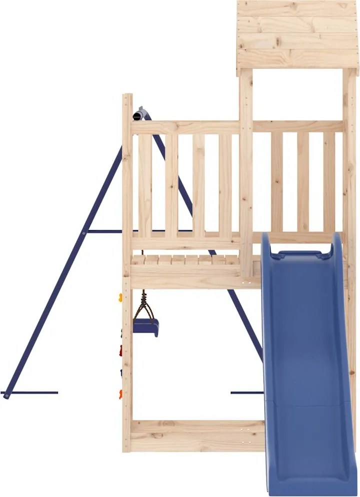 vidaXL tömör fenyőfa kültéri játszószett