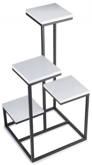 KASKADA virágtartó állvány 79x40 cm fekete/fehér