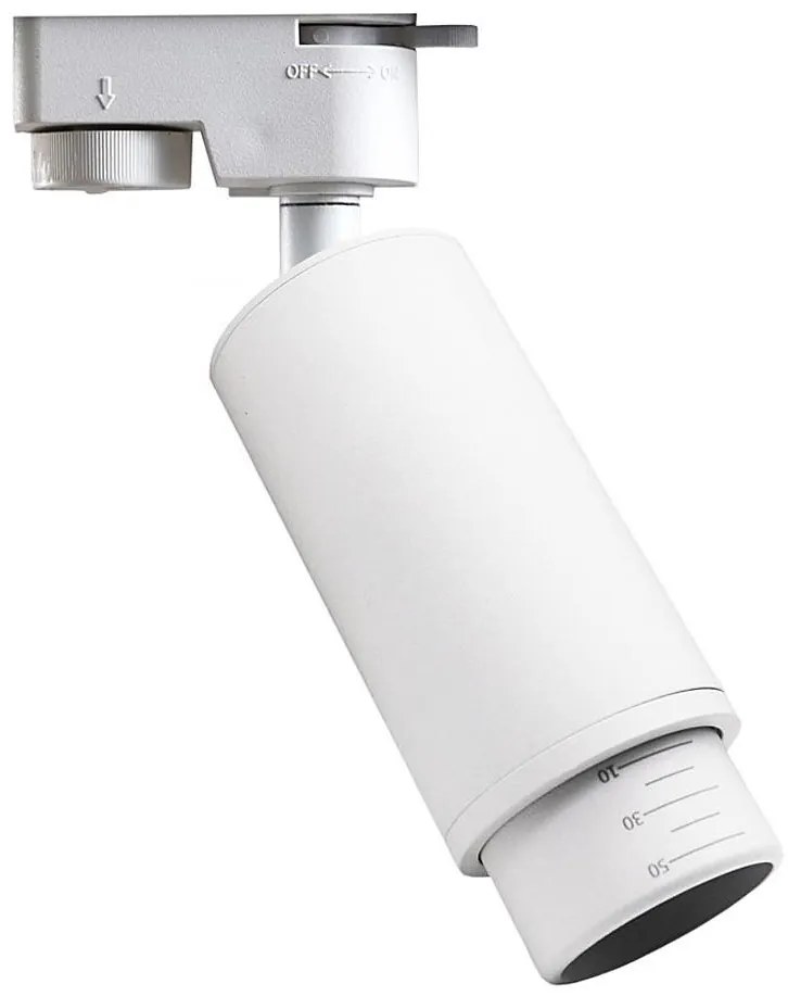 MICA 1xGU10/25W 230V fehér spot lámpa sínrendszerhez, 1 fázisú